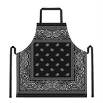 Black And White Paisley Bandana Print Apron