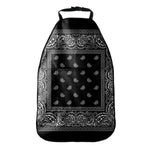 Black And White Paisley Bandana Print Car Seat Organizers