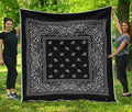 Black And White Paisley Bandana Print Quilt