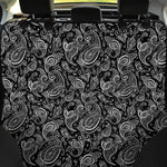 Black And White Paisley Pattern Print Pet Car Back Seat Cover