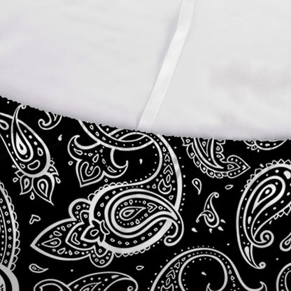Black And White Paisley Pattern Print Sofa Cover