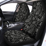 Black And White Paisley Pattern Print Universal Fit Car Seat Covers