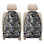 Black And White Palm Leaves Print Car Seat Organizers