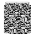 Black And White Palm Leaves Print Duvet Cover Bedding Set