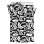 Black And White Palm Leaves Print Duvet Cover Bedding Set