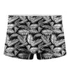 Black And White Palm Leaves Print Men's Boxer Briefs