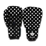 Black And White Paw And Polka Dot Print Boxing Gloves