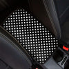 Black And White Paw And Polka Dot Print Car Center Console Cover