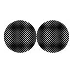 Black And White Paw And Polka Dot Print Car Coasters