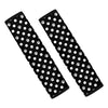 Black And White Paw And Polka Dot Print Car Seat Belt Covers