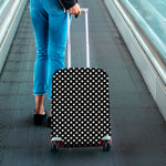 Black And White Paw And Polka Dot Print Luggage Cover