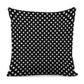 Black And White Paw And Polka Dot Print Pillow Cover