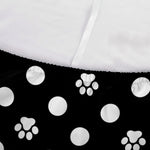 Black And White Paw And Polka Dot Print Sofa Cover