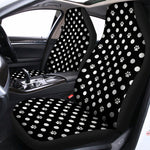 Black And White Paw And Polka Dot Print Universal Fit Car Seat Covers