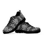 Black And White Pendleton Navajo Print Black Sneakers