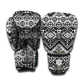 Black And White Navajo Print Boxing Gloves
