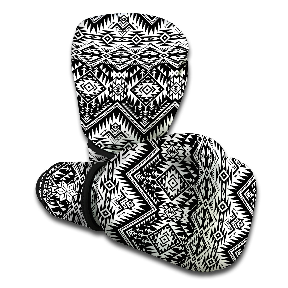 Black And White Pendleton Navajo Print Boxing Gloves