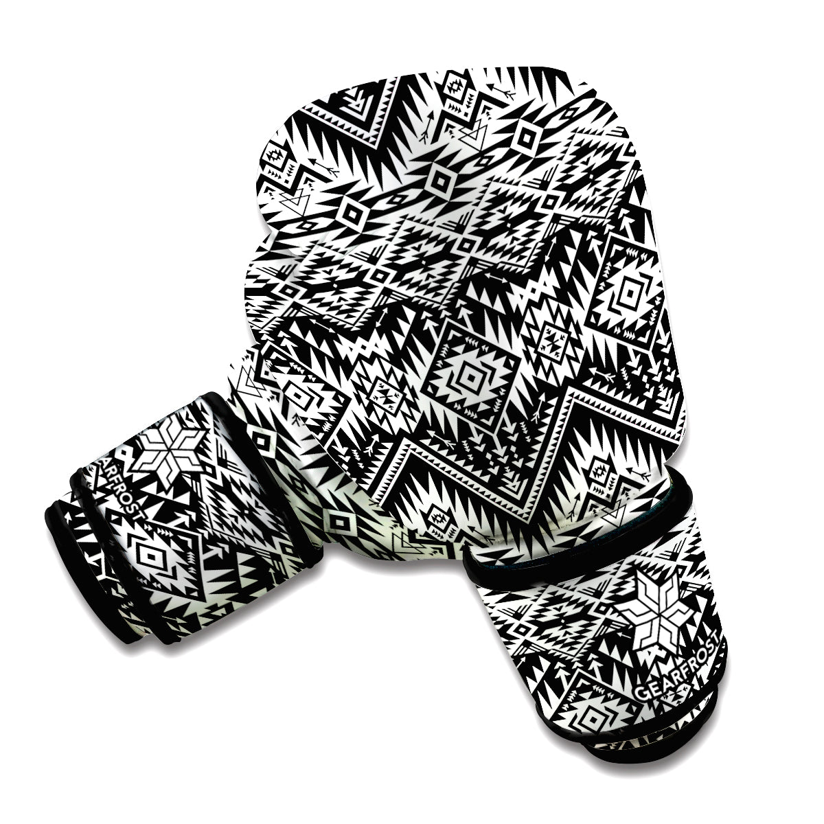 Black And White Pendleton Navajo Print Boxing Gloves