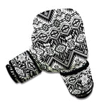 Black And White Pendleton Navajo Print Boxing Gloves