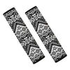 Black And White Pendleton Navajo Print Car Seat Belt Covers