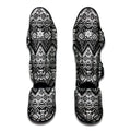 Black And White Navajo Print Muay Thai Shin Guards