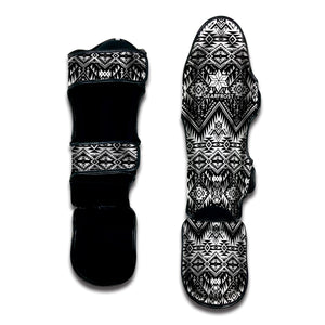 Black And White Pendleton Navajo Print Muay Thai Shin Guard