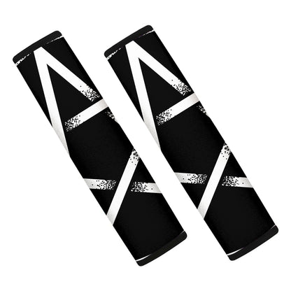 Black And White Pentagram Symbol Print Car Seat Belt Covers