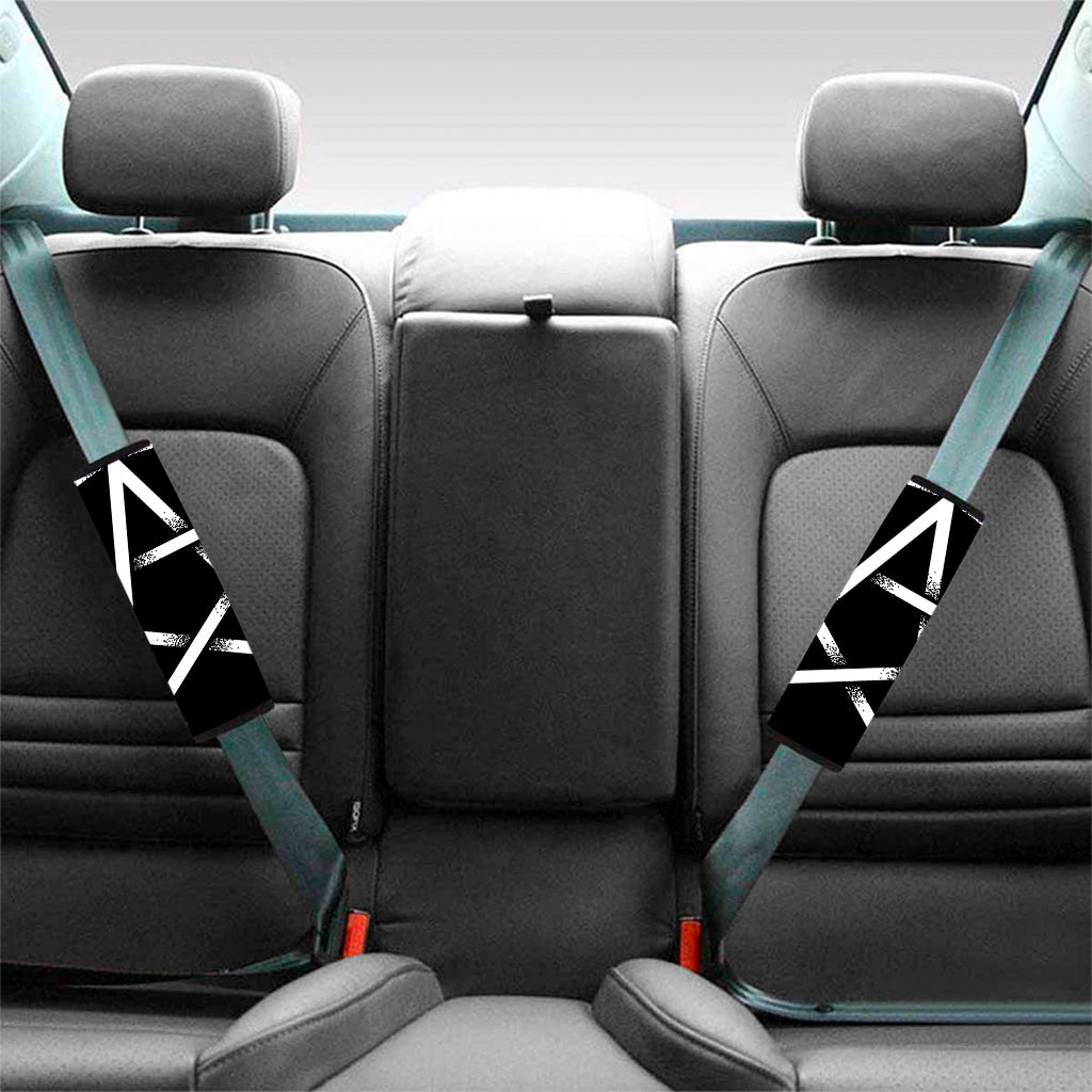 Black And White Pentagram Symbol Print Car Seat Belt Covers