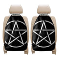 Black And White Pentagram Symbol Print Car Seat Organizers
