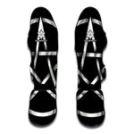 Black And White Pentagram Symbol Print Muay Thai Shin Guard