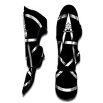 Black And White Pentagram Symbol Print Muay Thai Shin Guard