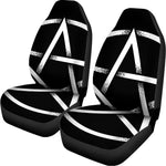 Black And White Pentagram Symbol Print Universal Fit Car Seat Covers