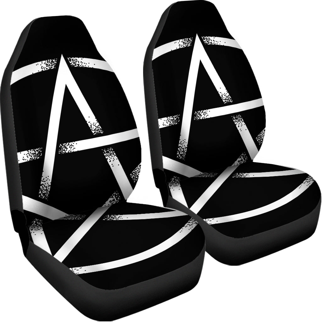 Black And White Pentagram Symbol Print Universal Fit Car Seat Covers