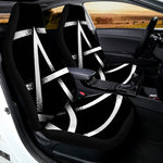 Black And White Pentagram Symbol Print Universal Fit Car Seat Covers