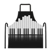 Black And White Piano Keyboard Print Apron