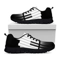 Black And White Piano Keyboard Print Black Running Shoes