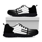 Black And White Piano Keyboard Print Black Sneakers