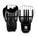 Black And White Piano Keyboard Print Boxing Gloves