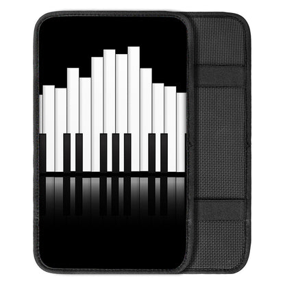 Black And White Piano Keyboard Print Car Center Console Cover