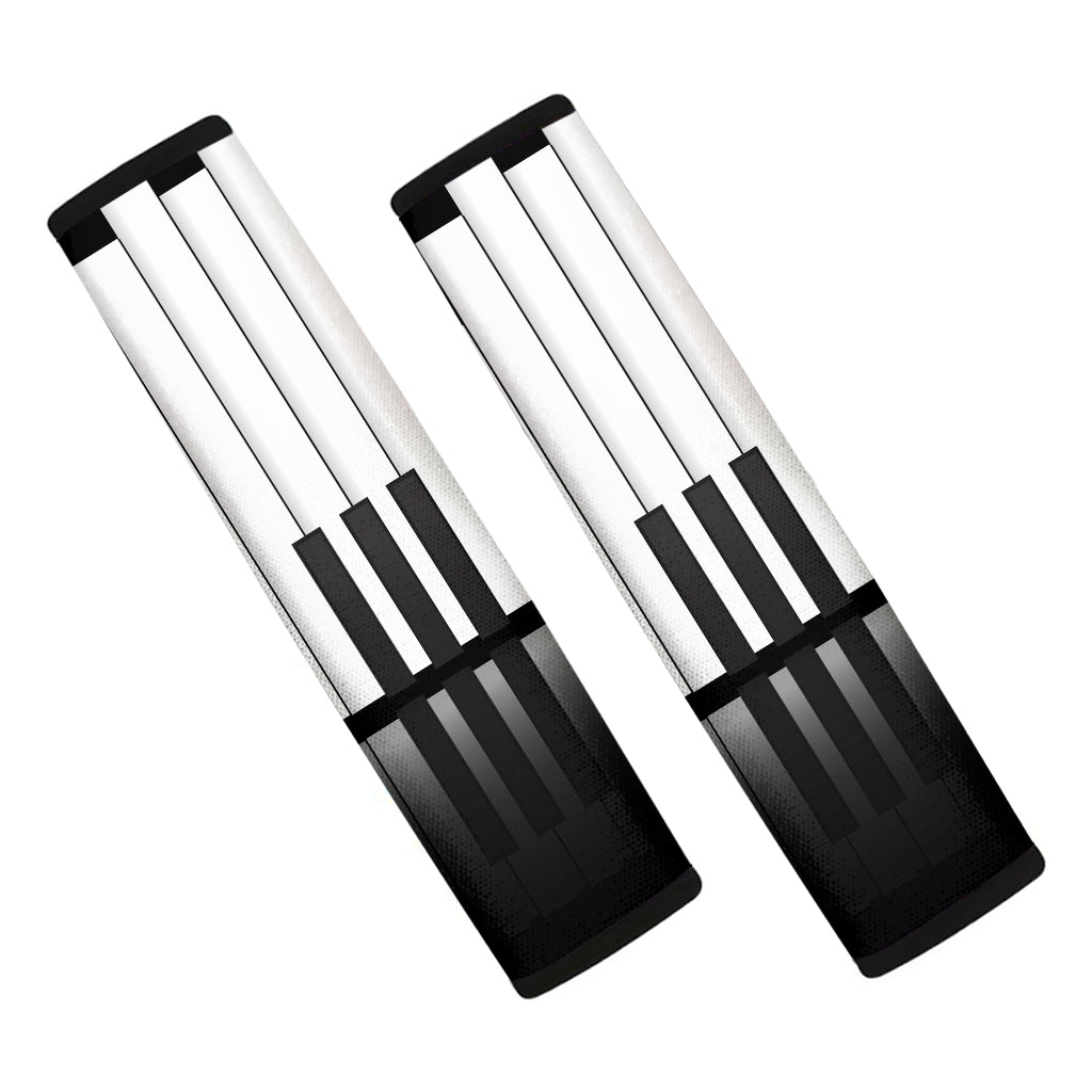 Black And White Piano Keyboard Print Car Seat Belt Covers