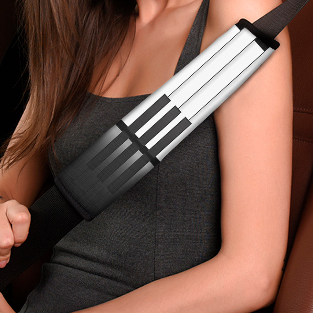 Black And White Piano Keyboard Print Car Seat Belt Covers