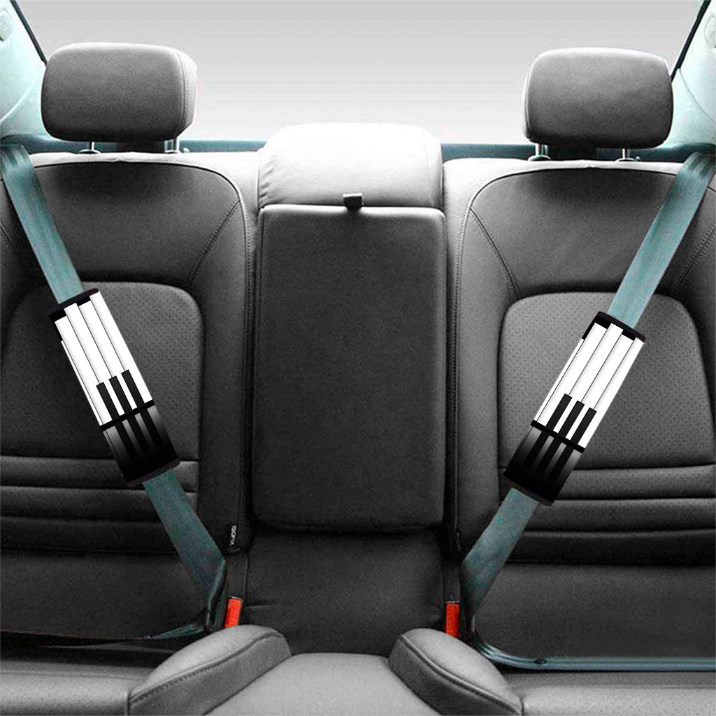 Black And White Piano Keyboard Print Car Seat Belt Covers