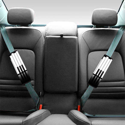 Black And White Piano Keyboard Print Car Seat Belt Covers