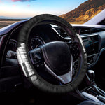 Black And White Piano Keyboard Print Car Steering Wheel Cover