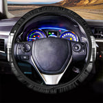 Black And White Piano Keyboard Print Car Steering Wheel Cover