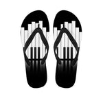 Black And White Piano Keyboard Print Flip Flops