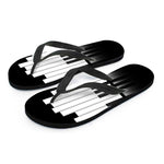 Black And White Piano Keyboard Print Flip Flops