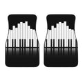 Black And White Piano Keyboard Print Front Car Floor Mats