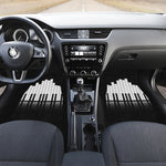 Black And White Piano Keyboard Print Front Car Floor Mats
