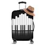 Black And White Piano Keyboard Print Luggage Cover